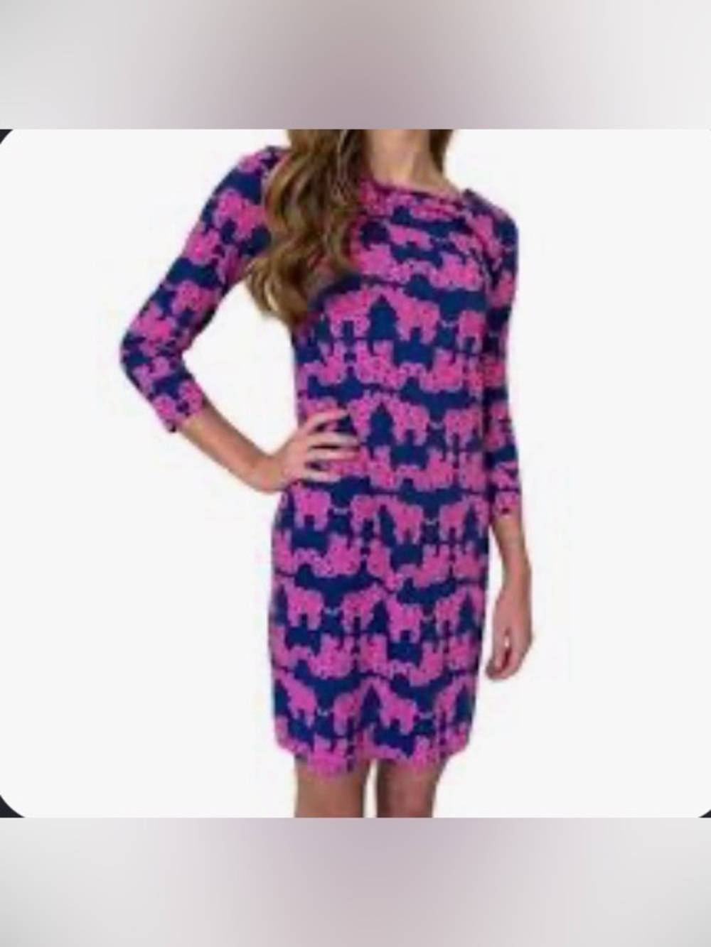 Lilly Pulitzer Marlowe elephant 100% cotton dress